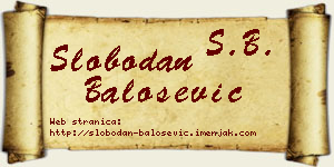 Slobodan Balošević vizit kartica